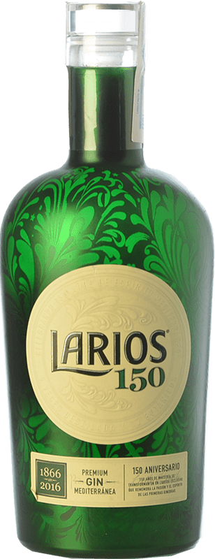 25,95 € Free Shipping | Gin Larios 150 Aniversario Spain Bottle 70 cl