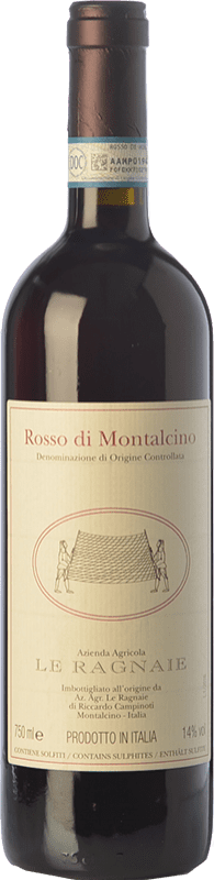27,95 € Бесплатная доставка | Красное вино Le Ragnaie D.O.C. Rosso di Montalcino Тоскана Италия Sangiovese бутылка 75 cl