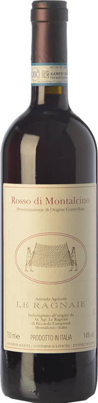 28,95 € Envoi gratuit | Vin rouge Le Ragnaie D.O.C. Rosso di Montalcino Toscane Italie Sangiovese Biologique Bouteille 75 cl
