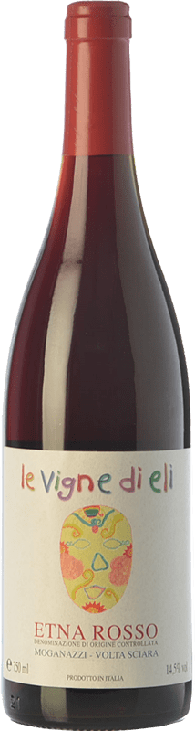 47,95 € Spedizione Gratuita | Vino rosso Le Vigne di Eli Rosso Moganazzi D.O.C. Etna Sicilia Italia Nerello Mascalese, Nerello Cappuccio Bottiglia 75 cl