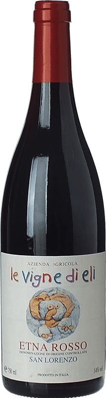 42,95 € Бесплатная доставка | Красное вино Le Vigne di Eli San Lorenzo D.O.C. Etna Сицилия Италия Nerello Mascalese, Nerello Cappuccio бутылка 75 cl