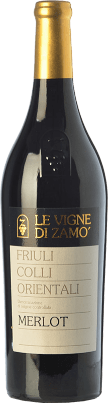 18,95 € Envio grátis | Vinho tinto Zamò D.O.C. Colli Orientali del Friuli Friuli-Venezia Giulia Itália Merlot Garrafa 75 cl