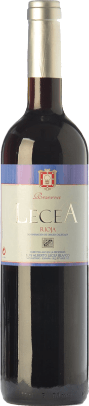 11,95 € Бесплатная доставка | Красное вино Lecea Резерв D.O.Ca. Rioja Ла-Риоха Испания Tempranillo бутылка 75 cl
