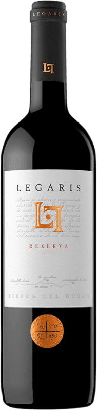 33,95 € 免费送货 | 红酒 Legaris 预订 D.O. Ribera del Duero 卡斯蒂利亚莱昂 西班牙 Tempranillo 瓶子 75 cl