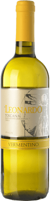 9,95 € Kostenloser Versand | Weißwein Leonardo da Vinci Leonardo I.G.T. Toscana Toskana Italien Vermentino Flasche 75 cl