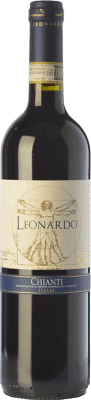 10,95 € Envío gratis | Vino tinto Leonardo da Vinci Leonardo D.O.C.G. Chianti Toscana Italia Merlot, Sangiovese Botella 75 cl