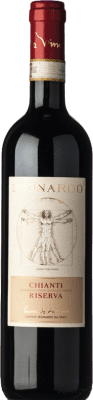 14,95 € Бесплатная доставка | Красное вино Leonardo da Vinci Leonardo Резерв D.O.C.G. Chianti Тоскана Италия Merlot, Sangiovese бутылка 75 cl