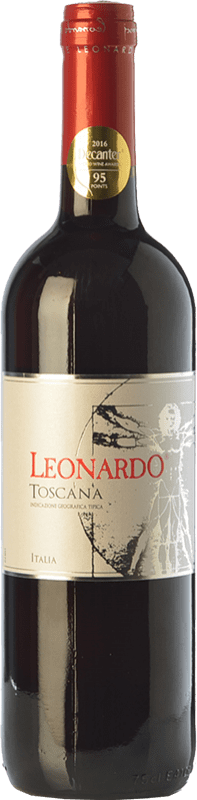 8,95 € Envio grátis | Vinho tinto Leonardo da Vinci Leonardo Rosso I.G.T. Toscana Tuscany Itália Merlot, Sangiovese Garrafa 75 cl