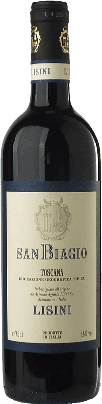 14,95 € 免费送货 | 红酒 Lisini San Biagio I.G.T. Toscana 托斯卡纳 意大利 Sangiovese 瓶子 75 cl