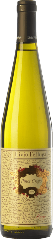 32,95 € Spedizione Gratuita | Vino bianco Livio Felluga Pinot Grigio D.O.C. Colli Orientali del Friuli Friuli-Venezia Giulia Italia Pinot Grigio Bottiglia 75 cl