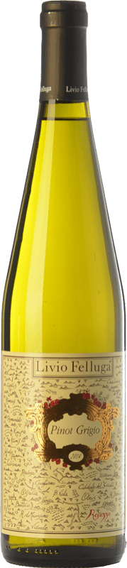 35,95 € Spedizione Gratuita | Vino bianco Livio Felluga Pinot Grigio Giovane D.O.C. Colli Orientali del Friuli Friuli-Venezia Giulia Italia Pinot Grigio Bottiglia 75 cl