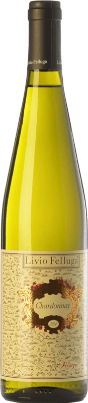 24,95 € Spedizione Gratuita | Vino bianco Livio Felluga D.O.C. Colli Orientali del Friuli Friuli-Venezia Giulia Italia Chardonnay Bottiglia 75 cl