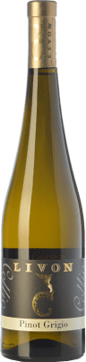 16,95 € 免费送货 | 白酒 Livon Pinot Grigio D.O.C. Collio Goriziano-Collio 弗留利 - 威尼斯朱利亚 意大利 Pinot Grey 瓶子 75 cl