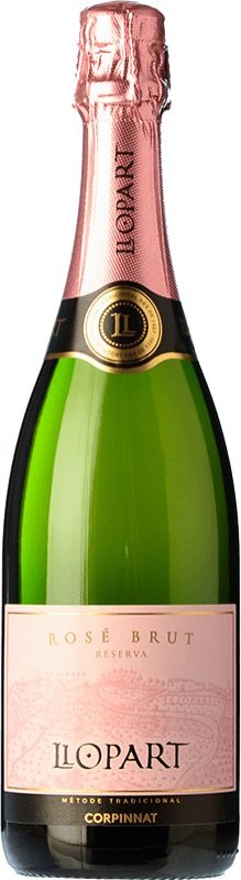 21,95 € 免费送货 | 玫瑰气泡酒 Llopart Rosé 香槟 预订 D.O. Cava 加泰罗尼亚 西班牙 Grenache, Monastrell, Pinot Black 瓶子 75 cl