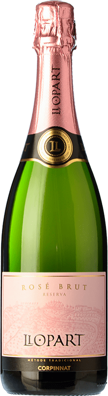 21,95 € 免费送货 | 桃红起泡酒 Llopart Brut — 起泡酒 干型 Rosé — 桃红葡萄酒 珍藏 D.O. Cava 加泰罗尼亚 西班牙 Garnacha — 歌海娜, Monastrell — 莫纳斯特雷尔, Pinot Noir — 黑皮诺 瓶装 75 cl