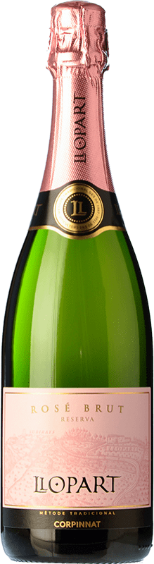 23,95 € Kostenloser Versand | Rosé Sekt Llopart Rosé Brut Reserve D.O. Cava Katalonien Spanien Grenache, Monastrell, Spätburgunder Flasche 75 cl