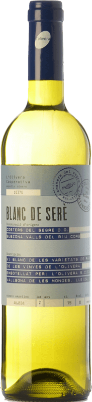 11,95 € Free Shipping | White wine L'Olivera Blanc de Serè D.O. Costers del Segre Catalonia Spain Macabeo, Chardonnay, Parellada Bottle 75 cl