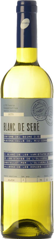9,95 € Spedizione Gratuita | Vino bianco L'Olivera Blanc de Serè D.O. Costers del Segre Catalogna Spagna Macabeo, Chardonnay, Parellada Bottiglia 75 cl