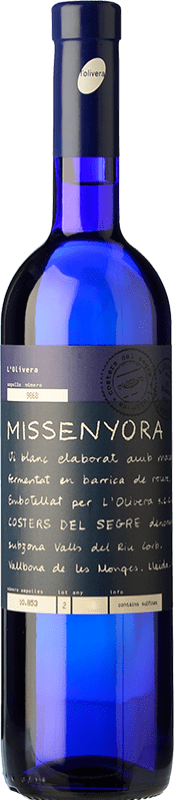 16,95 € Envio grátis | Vinho Branco L'Olivera Missenyora Crianza D.O. Costers del Segre Catalunha Espanha Macabeo 75 cl