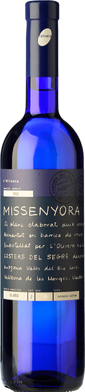 16,95 € Free Shipping | White wine L'Olivera Missenyora Aged D.O. Costers del Segre Catalonia Spain Macabeo Bottle 75 cl