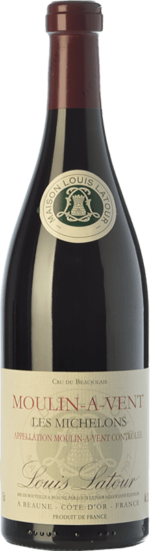 25,95 € 免费送货 | 红酒 Louis Latour Les Michelons 年轻的 A.O.C. Moulin à Vent 博若莱 法国 Gamay 瓶子 75 cl