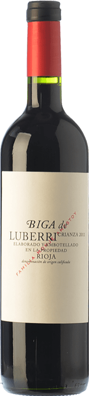 14,95 € Envio grátis | Vinho tinto Luberri Biga Crianza D.O.Ca. Rioja La Rioja Espanha Tempranillo Garrafa 75 cl
