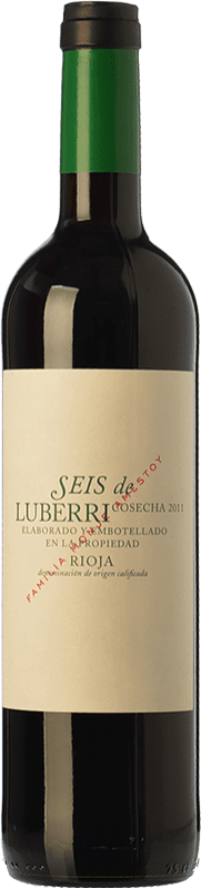 13,95 € Free Shipping | Red wine Luberri Seis Young D.O.Ca. Rioja The Rioja Spain Tempranillo Bottle 75 cl