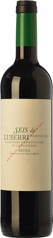 8,95 € Kostenloser Versand | Rotwein Luberri Seis Jung D.O.Ca. Rioja La Rioja Spanien Tempranillo 75 cl