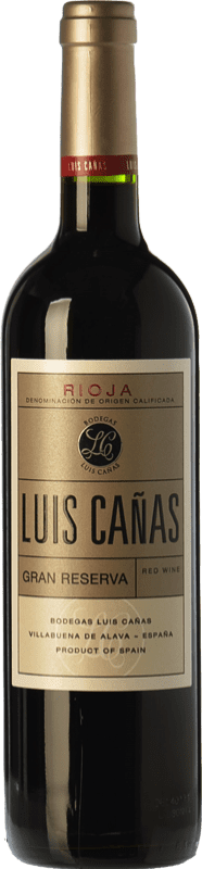 38,95 € Бесплатная доставка | Красное вино Luis Cañas Гранд Резерв D.O.Ca. Rioja Ла-Риоха Испания Tempranillo, Graciano бутылка 75 cl