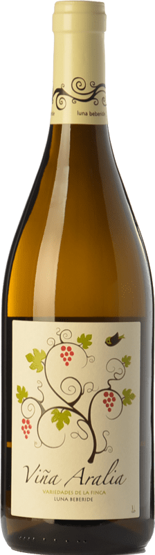 4,95 € 送料無料 | 白ワイン Luna Beberide Viña Aralia 若い I.G.P. Vino de la Tierra de Castilla y León カスティーリャ・イ・レオン スペイン Chardonnay — シャルドネ, Gewürztraminer — ゲヴュルツトラミネール, Sauvignon — ソーヴィニヨン ボトル 75 cl