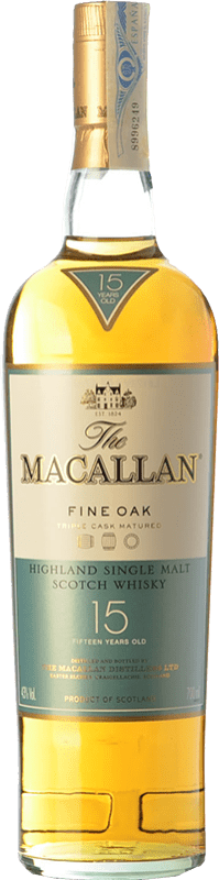 108,95 € Envoi gratuit | Single Malt Whisky Macallan Fine Oak 15 Speyside Royaume-Uni Bouteille 70 cl