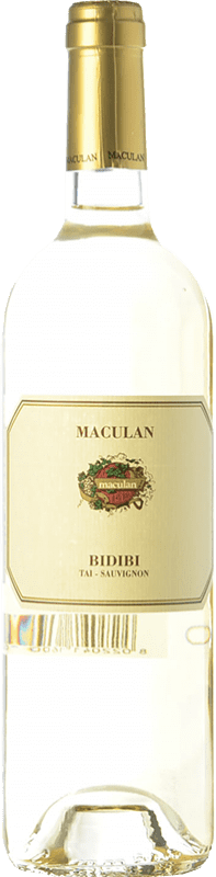 12,95 € Бесплатная доставка | Белое вино Maculan Bidibi I.G.T. Veneto Венето Италия Sauvignon, Friulano бутылка 75 cl
