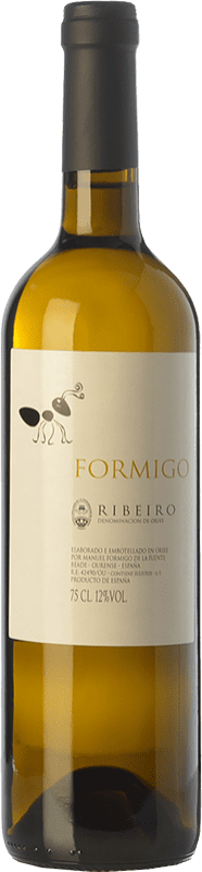 8,95 € Envío gratis | Vino blanco Formigo D.O. Ribeiro Galicia España Torrontés, Godello, Loureiro, Palomino Fino, Treixadura, Albariño Botella 75 cl