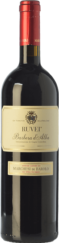 16,95 € Spedizione Gratuita | Vino Rosso Marchesi di Barolo Ruvei D.O.C. Barbera d'Alba Piemonte Italia Barbera 75 cl