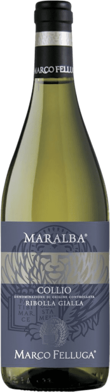 36,95 € Spedizione Gratuita | Vino Bianco Marco Felluga Ribolla D.O.C. Collio Friuli-Venezia Giulia Italia Rhoditis 75 cl