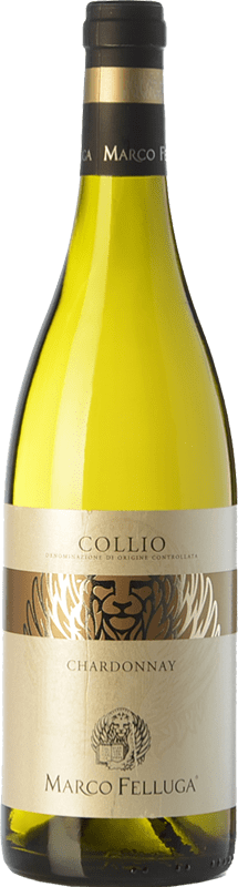 22,95 € Spedizione Gratuita | Vino bianco Marco Felluga D.O.C. Collio Goriziano-Collio Friuli-Venezia Giulia Italia Chardonnay Bottiglia 75 cl