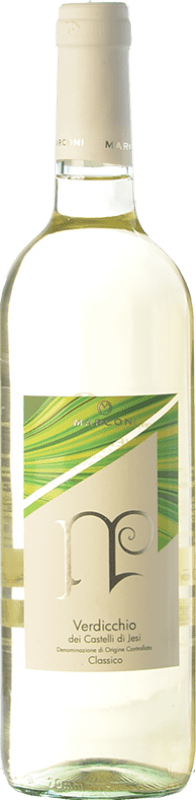 10,95 € Envío gratis | Vino blanco Marconi Classico D.O.C. Verdicchio dei Castelli di Jesi Marche Italia Verdicchio Botella 75 cl