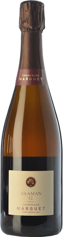 51,95 € 免费送货 | 桃红起泡酒 Marguet Shaman Rosé Grand Cru A.O.C. Champagne 香槟酒 法国 Pinot Black, Chardonnay Eco 生态 有机 天然 瓶子 75 cl