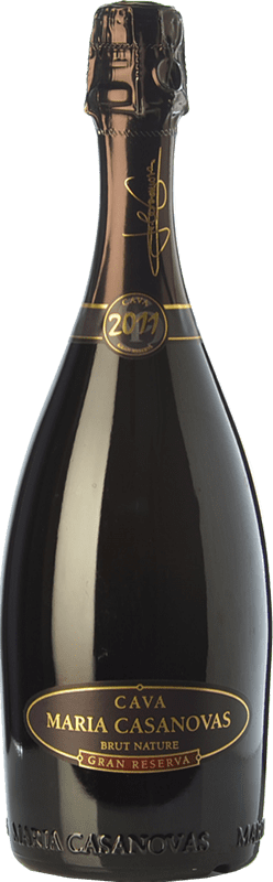 26,95 € Envio grátis | Espumante branco Maria Casanovas Brut Nature Grande Reserva D.O. Cava Catalunha Espanha Macabeo, Xarel·lo, Parellada Garrafa 75 cl