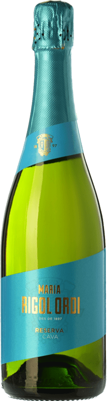 15,95 € Envio grátis | Espumante branco María Rigol Ordi Reserva D.O. Cava Catalunha Espanha Macabeo, Xarel·lo, Parellada Garrafa 75 cl