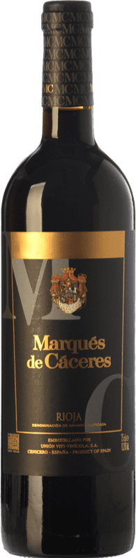 24,95 € 送料無料 | 赤ワイン Marqués de Cáceres グランド・リザーブ D.O.Ca. Rioja ラ・リオハ スペイン Tempranillo, Grenache, Graciano ボトル 75 cl