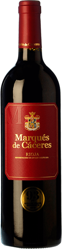 21,95 € 免费送货 | 红酒 Marqués de Cáceres 岁 D.O.Ca. Rioja 拉里奥哈 西班牙 Tempranillo, Grenache, Graciano 瓶子 Magnum 1,5 L
