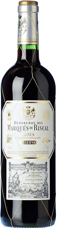 19,95 € Envio grátis | Vinho tinto Marqués de Riscal Reserva D.O.Ca. Rioja La Rioja Espanha Tempranillo, Graciano, Mazuelo Garrafa 75 cl