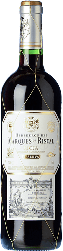 22,95 € 送料無料 | 赤ワイン Marqués de Riscal 予約 D.O.Ca. Rioja ラ・リオハ スペイン Tempranillo, Graciano, Mazuelo ボトル 75 cl