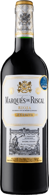 19,95 € 送料無料 | 赤ワイン Marqués de Riscal レセルバ D.O.Ca. Rioja ラ・リオハ スペイン Tempranillo — テンプラニーリョ, Graciano — グラシアーノ, Mazuelo — マスエロ 75 cl
