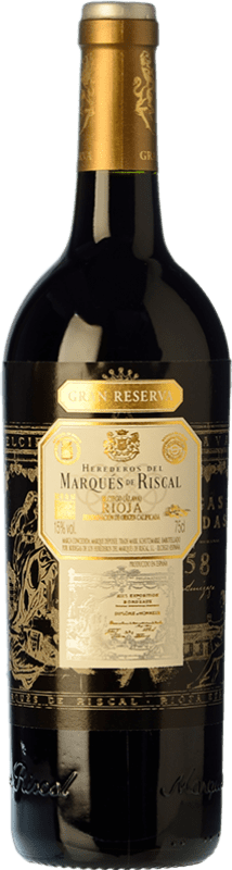 59,95 € Бесплатная доставка | Красное вино Marqués de Riscal Гран Резерва D.O.Ca. Rioja Ла-Риоха Испания Tempranillo — Темпранильо Бутылка 75 cl