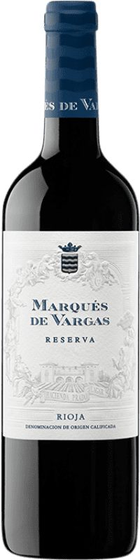 26,95 € Envío gratis | Vino tinto Marqués de Vargas Reserva D.O.Ca. Rioja La Rioja España Tempranillo, Garnacha, Mazuelo Botella 75 cl