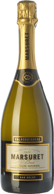 11,95 € Бесплатная доставка | Белое игристое Marsuret брют D.O.C. Prosecco Венето Италия Glera бутылка 75 cl