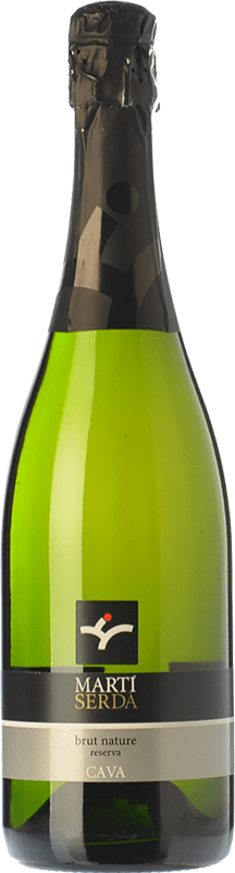 9,95 € 送料無料 | 白スパークリングワイン Martí Serdà ブルットの自然 予約 D.O. Cava カタロニア スペイン Macabeo, Xarel·lo, Parellada ボトル 75 cl
