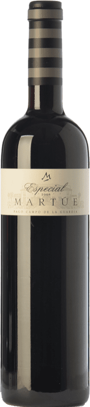 19,95 € Free Shipping | Red wine Martúe Especial Crianza D.O.P. Vino de Pago Campo de la Guardia Castilla la Mancha Spain Merlot, Syrah, Cabernet Sauvignon Bottle 75 cl